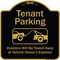 Signmission Designer Series-Tenant Parking Violators Towed Away With Graphic, 18" x 18", BG-1818-9880 A-DES-BG-1818-9880 - alternate 1